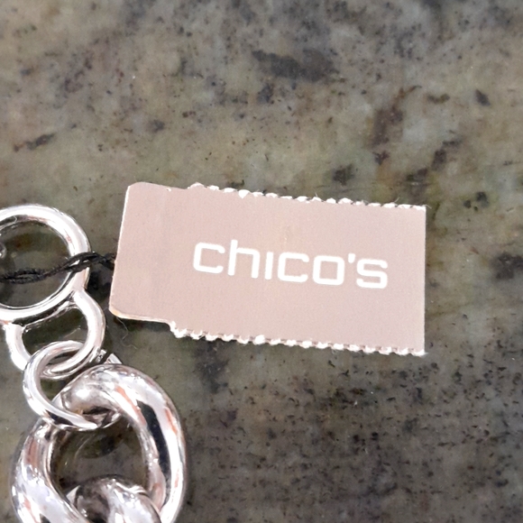 Chico's Puffy Heart & Crystal Charm Bracelet - Picture 3 of 7